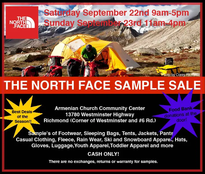 wetenschappelijk leg uit Gedwongen North Face Sample Sale And Speaker Series | Outdoor Vancouver